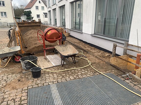 Betonmischer kurz vor dem Start