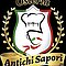 Logo des italienischen Restaurants Osteria Antichi Sapori mit Wappen, italienischen Farben und goldener Schrift