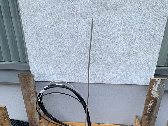 Betonsockel fertig gegossen